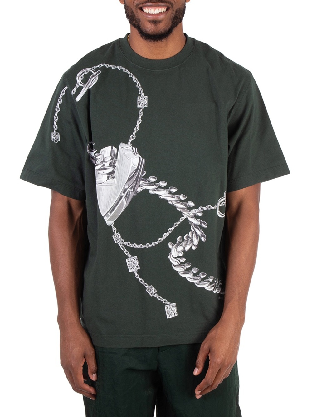 Authentic Burberry Knight Hardware Tshirt Green Size Large